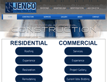 Tablet Screenshot of jencoconstruction.com